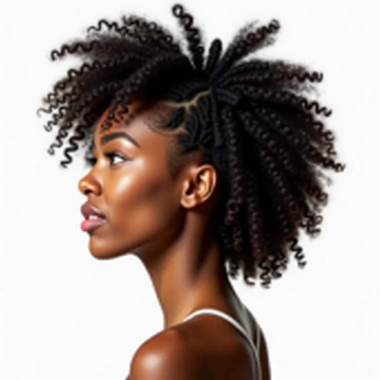 Cabelo crespo antes e depois da hidratação com abacate