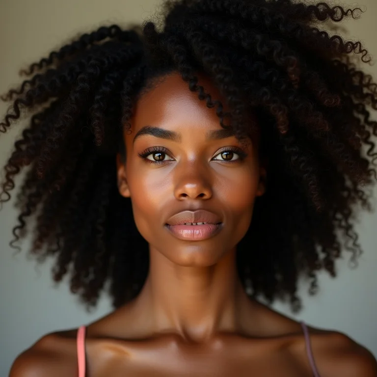 Cabelo crespo após máscara noturna