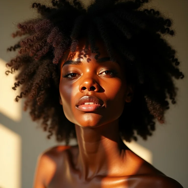 Cabelo crespo danificado pela água do mar