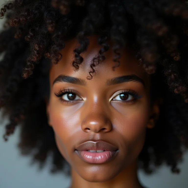 Cabelo crespo tipo 4C mostrando porosidade