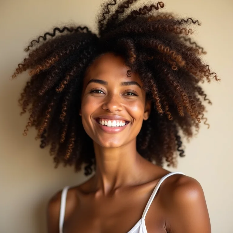 Cabelo crespo tipo 4C no day after