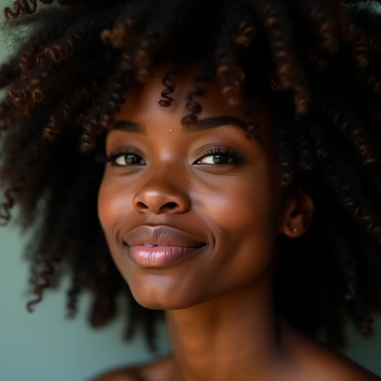 Cabelo crespo tipo 4C saudável e brilhante