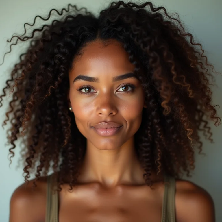 Cabelo em transição capilar com diferentes texturas