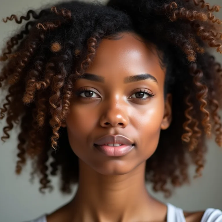 Cabelo em transição capilar com duas texturas