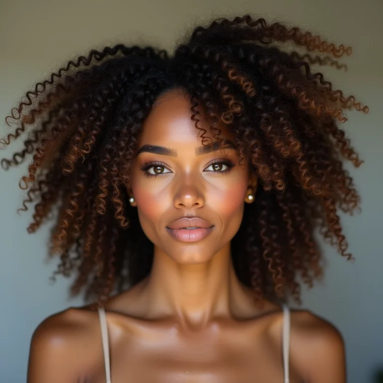 Cabelo em transição capilar: metade cacheado, metade liso