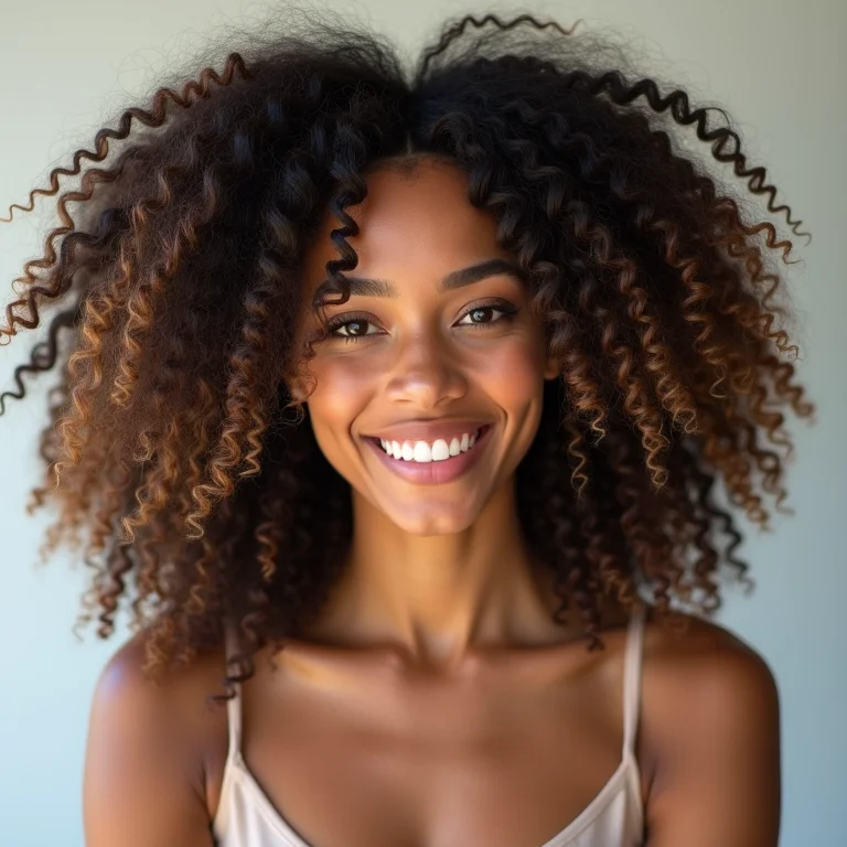 Cabelo em transição com tonalidade fria