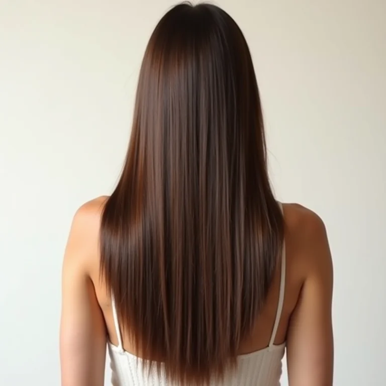 Cabelo liso com movimento e leveza