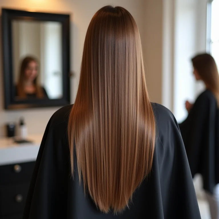 Cabelo liso escovado perfeito