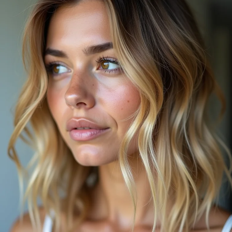 Cabelo loiro com pontas duplas antes do tratamento