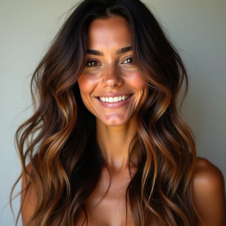 Cabelo morena iluminada chocolate no day after