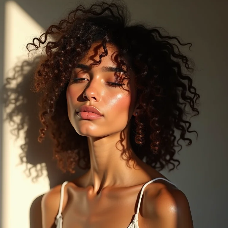 Cabelo ondulado no day after da umectação