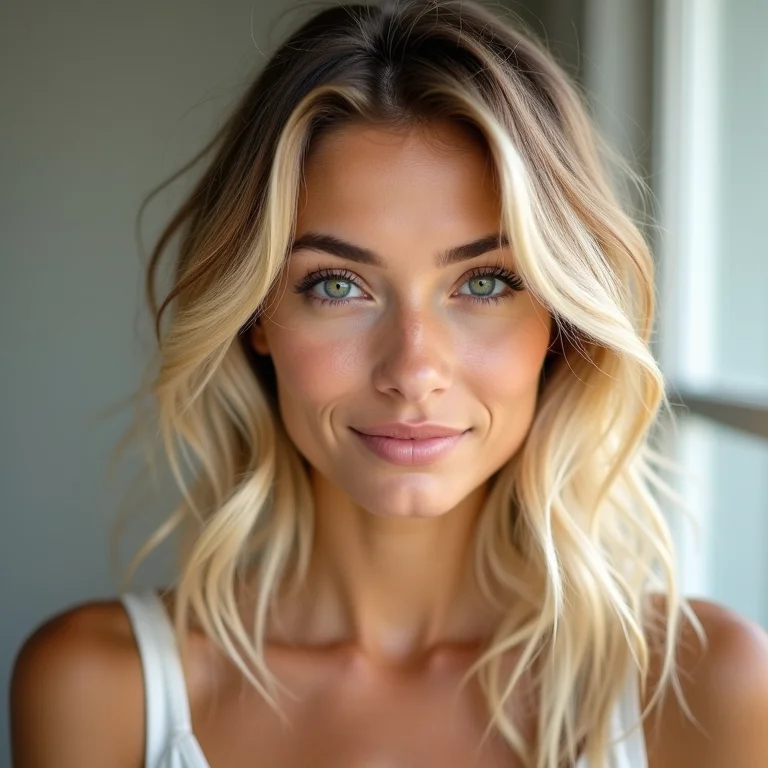 Cabelo ondulado no dia seguinte à hidratação com abacate