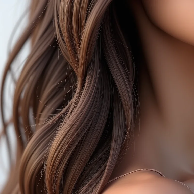 Cabelo tipo 3C brilhante após hidratação.