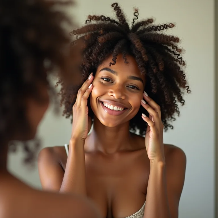 Cabelos em transição capilar com creme sem enxágue.