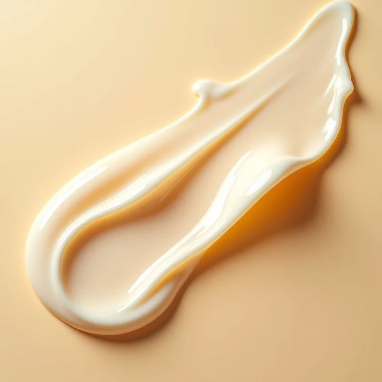 Close-up da textura cremosa de máscara capilar vegana