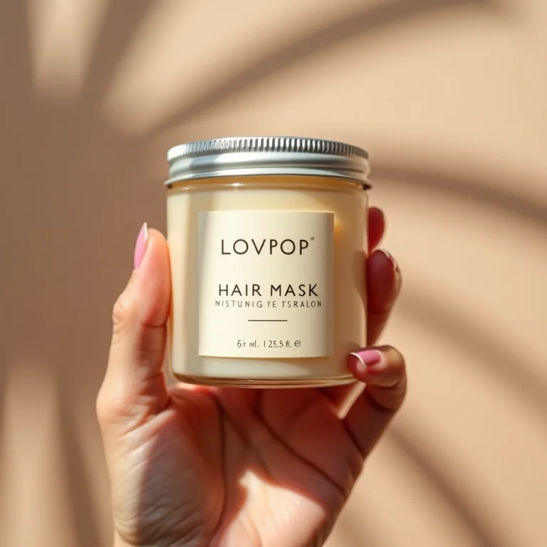 Close up da textura de uma máscara capilar low poo para cabelos lisos