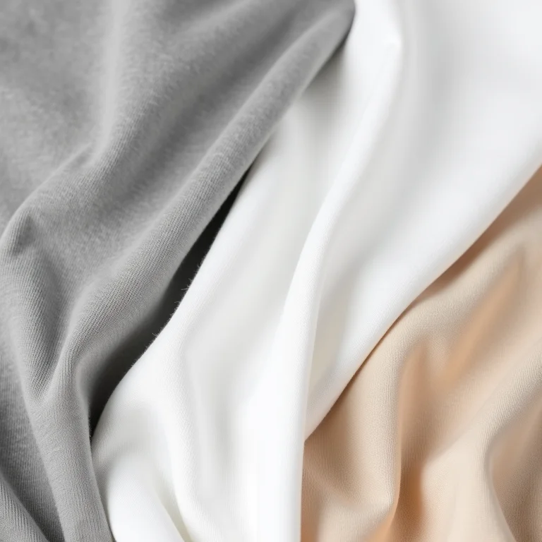 Comparativo de tecidos para plopping: algodão, microfibra e seda.