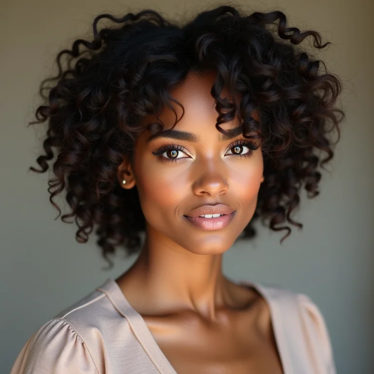 Coque baixo clássico em cabelo cacheado