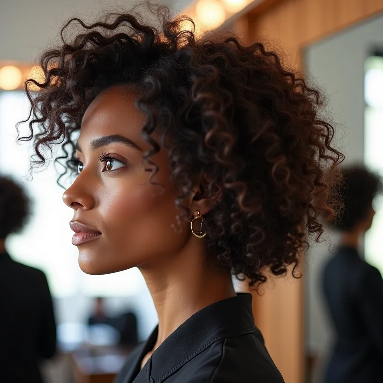 Corte a seco em cabelo cacheado