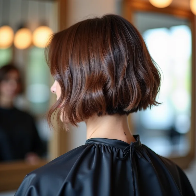 Corte bob repicado com tonalidade fria