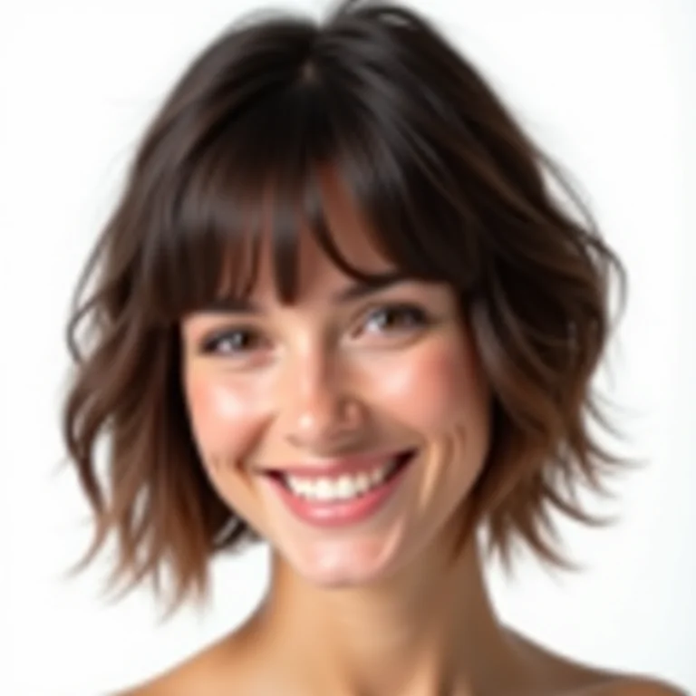 Corte chanel desfiado ideal para rostos redondos