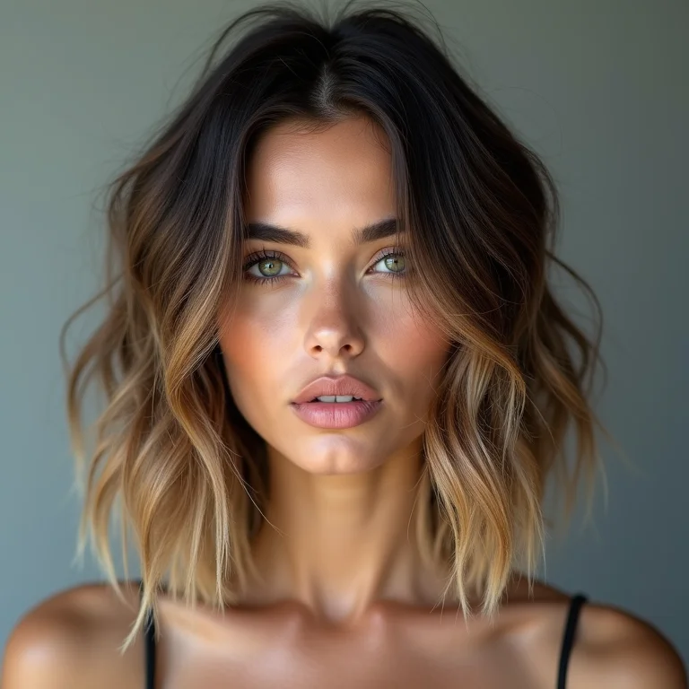 Corte com navalha para rosto redondo