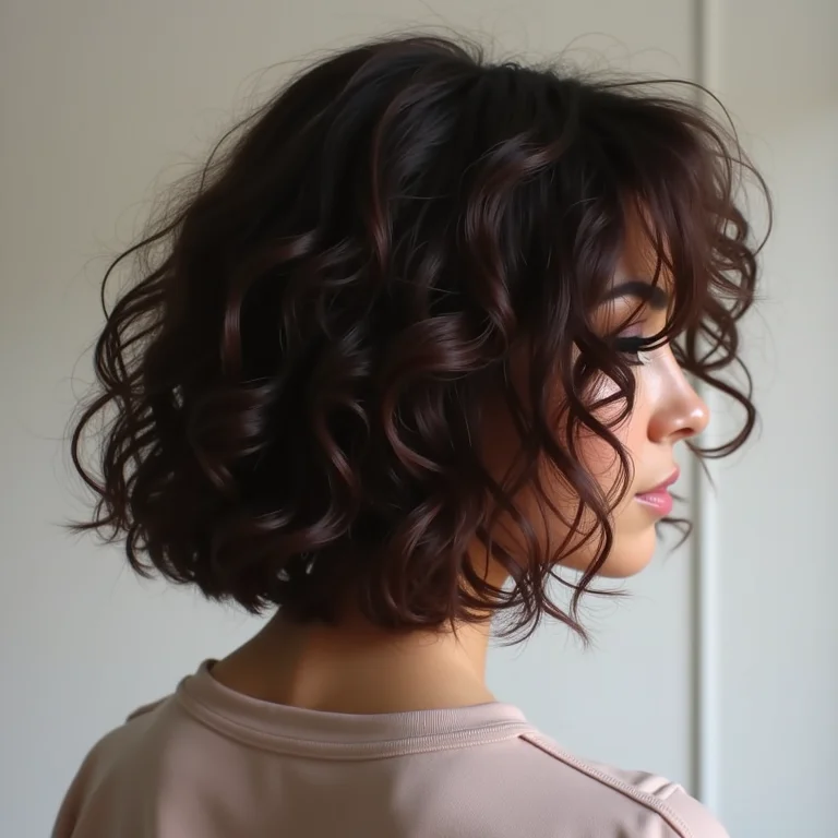 Corte de cabelo cacheado com argan