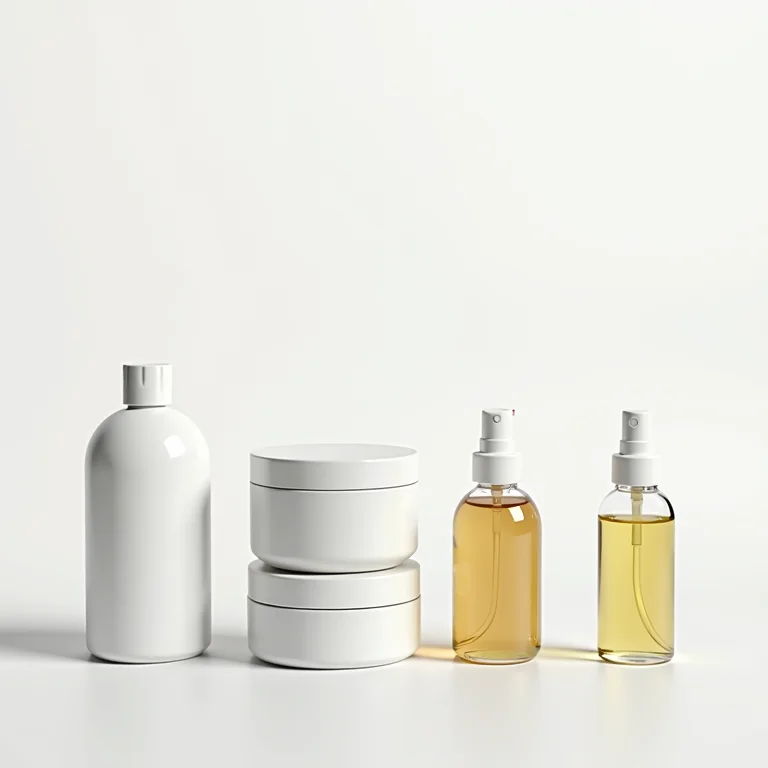 Cronograma capilar com shampoo, condicionador, máscara, leave-in e óleo.