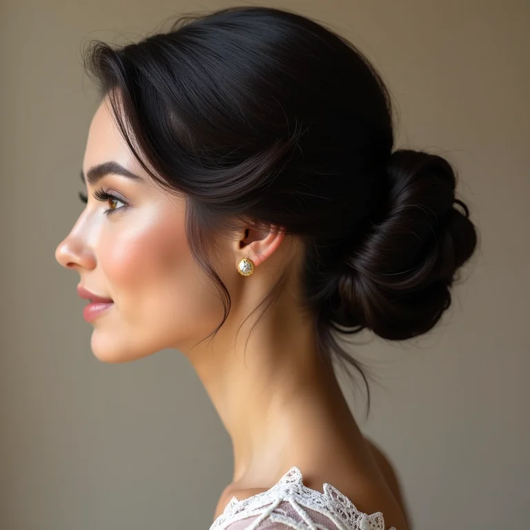 Elegante coque clássico para casamento