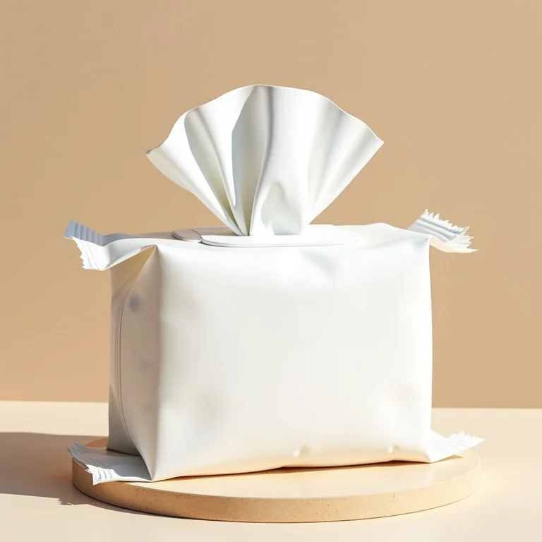 Embalagem minimalista de lenços anti-frizz