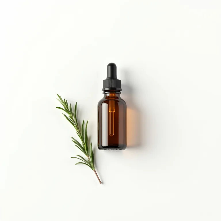 Frasco de óleo capilar com alecrim para crescimento capilar