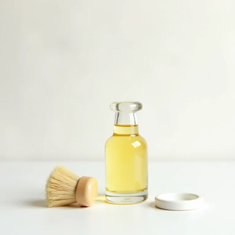 Frasco de óleo de rícino com aplicador para sobrancelhas.