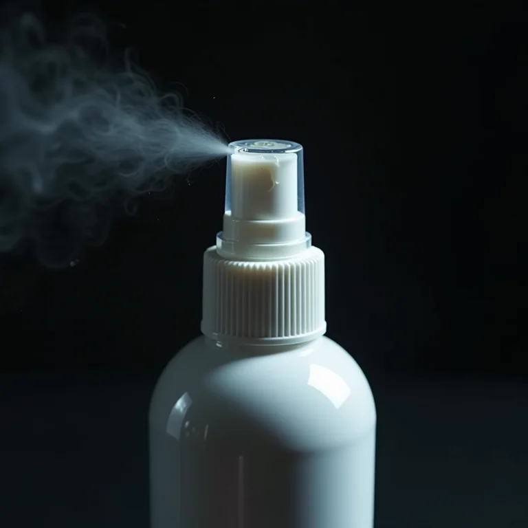 Frasco de spray rachado