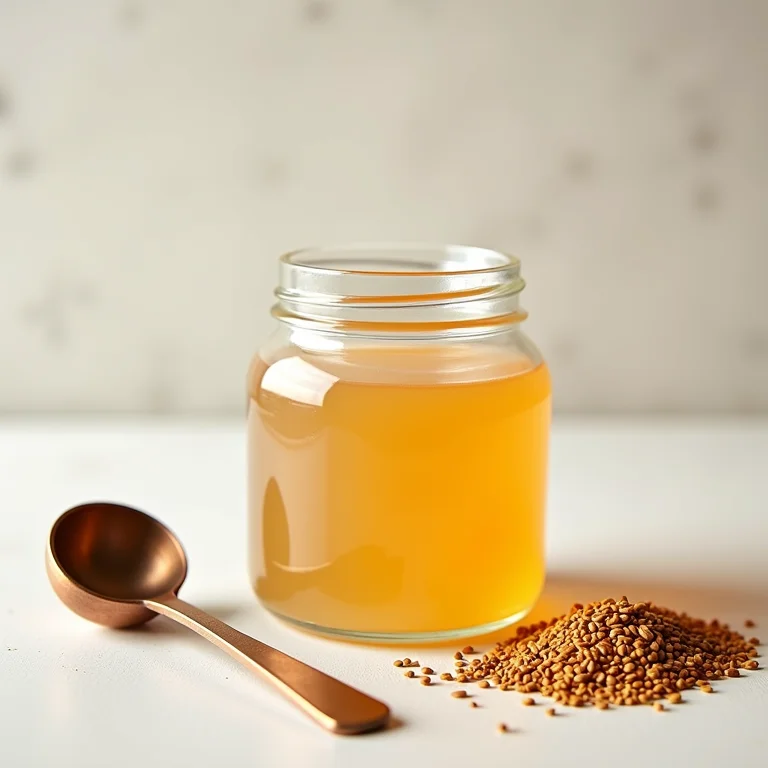Gel de linhaça caseiro em pote de vidro