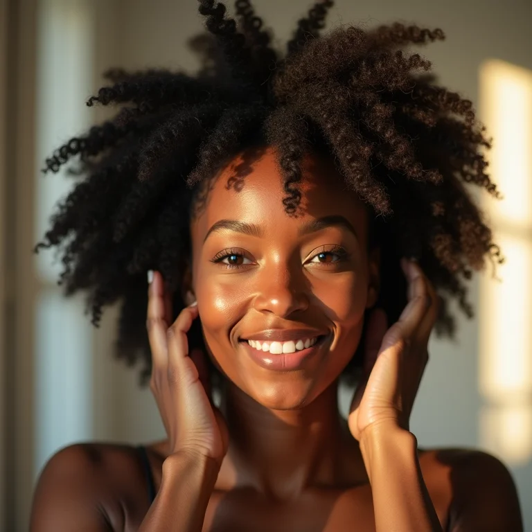 Hidratação com soro para cabelos crespos tipo 4C