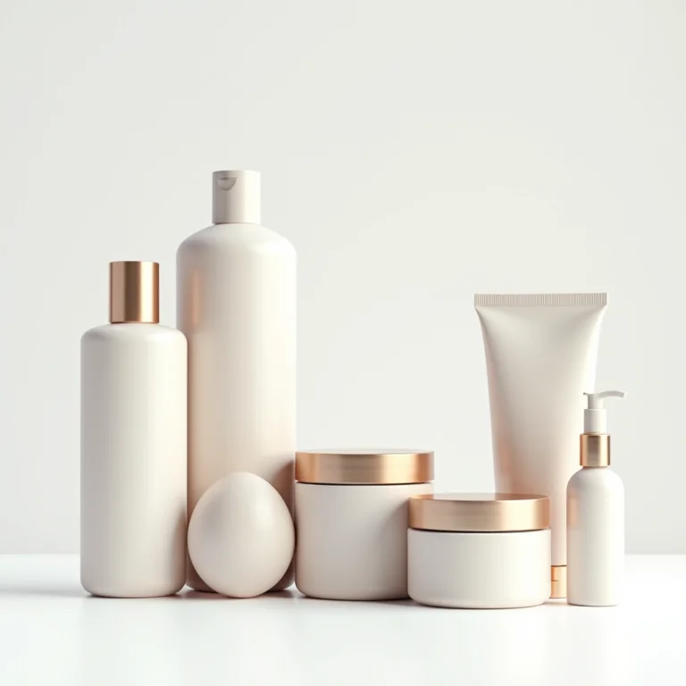 Linha de produtos home care para cabelo em fundo branco