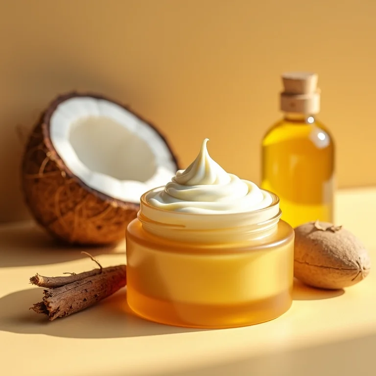 Máscara capilar com ingredientes naturais