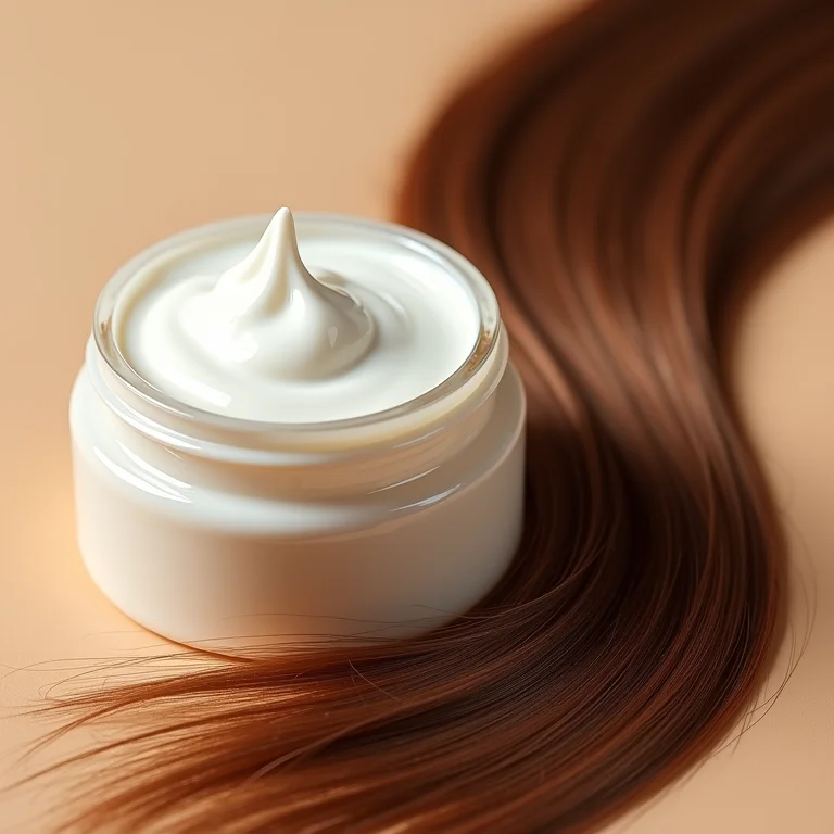 Máscara capilar para cabelos castanhos coloridos.