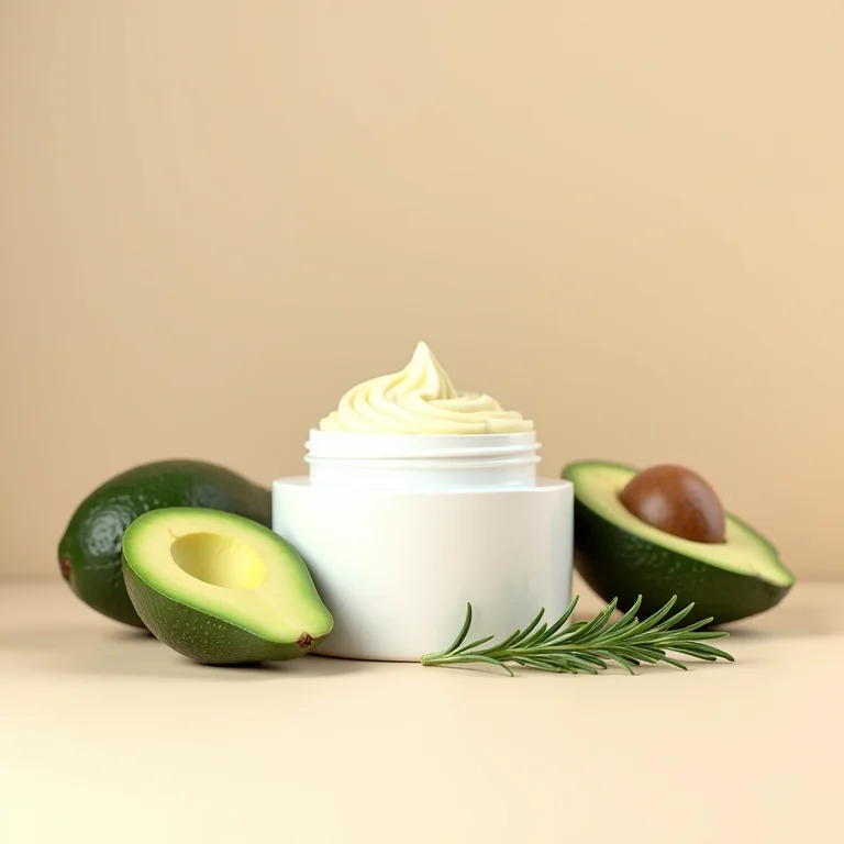 Máscara capilar vegana de abacate e alecrim