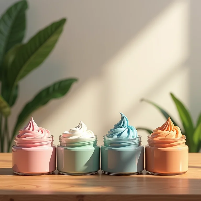 Máscaras de cabelo de diferentes tipos e cores