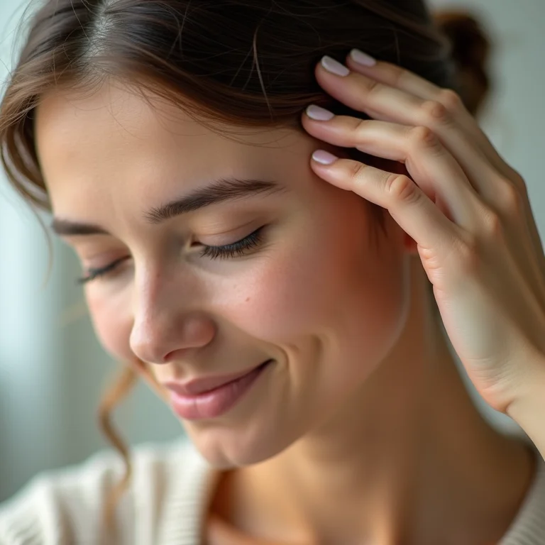 Massagem com babosa no couro cabeludo sensível
