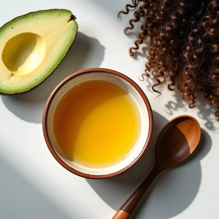 Mistura caseira para cabelo com óleo de copaíba, mel e abacate