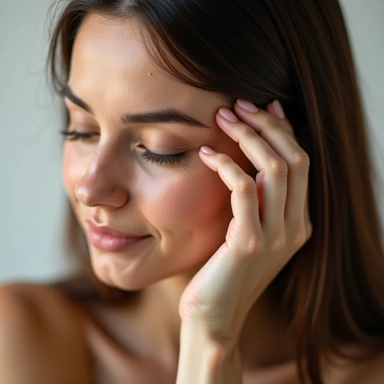 Mulher aplicando óleo capilar no couro cabeludo