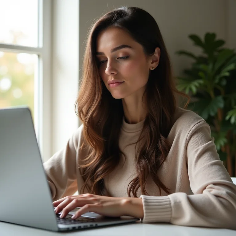 Mulher com cabelo ondulado hidratado no dia seguinte
