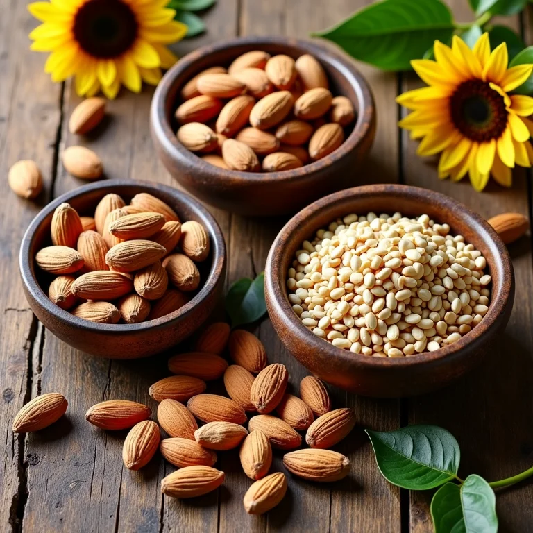 Nozes e sementes para o crescimento capilar