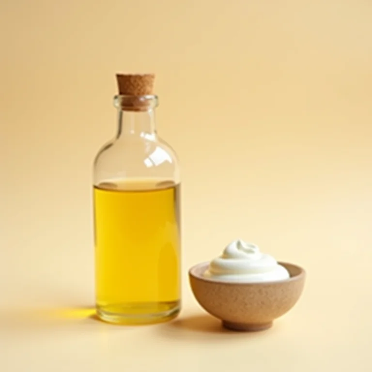 Óleo de girassol e máscara capilar para hidratação