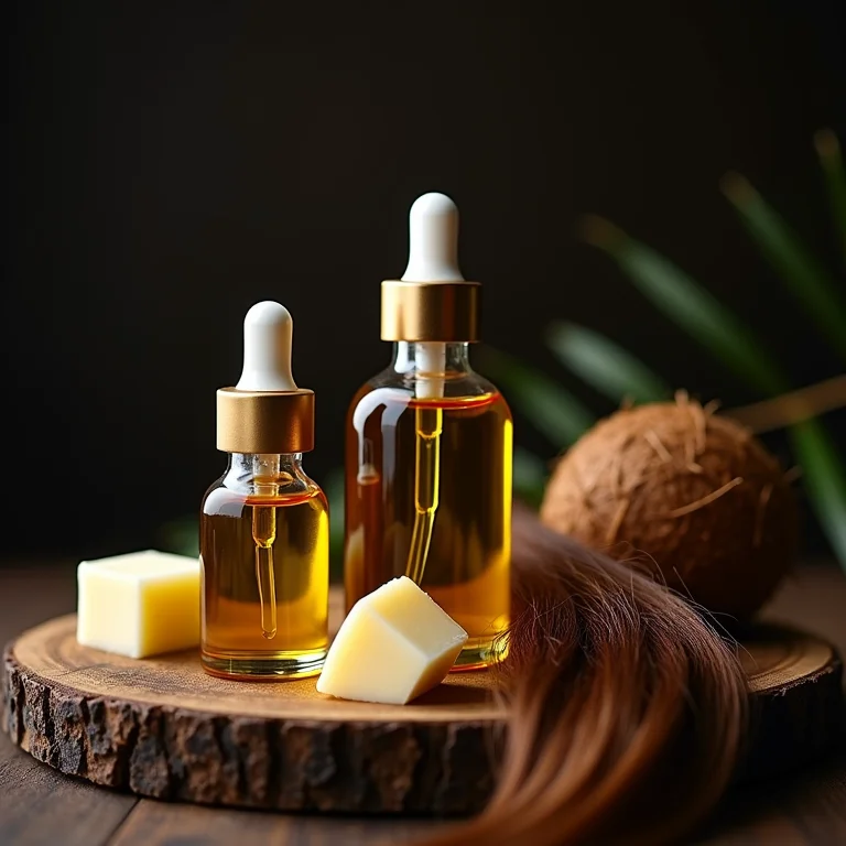 Óleos naturais para nutrição capilar e brilho espelhado