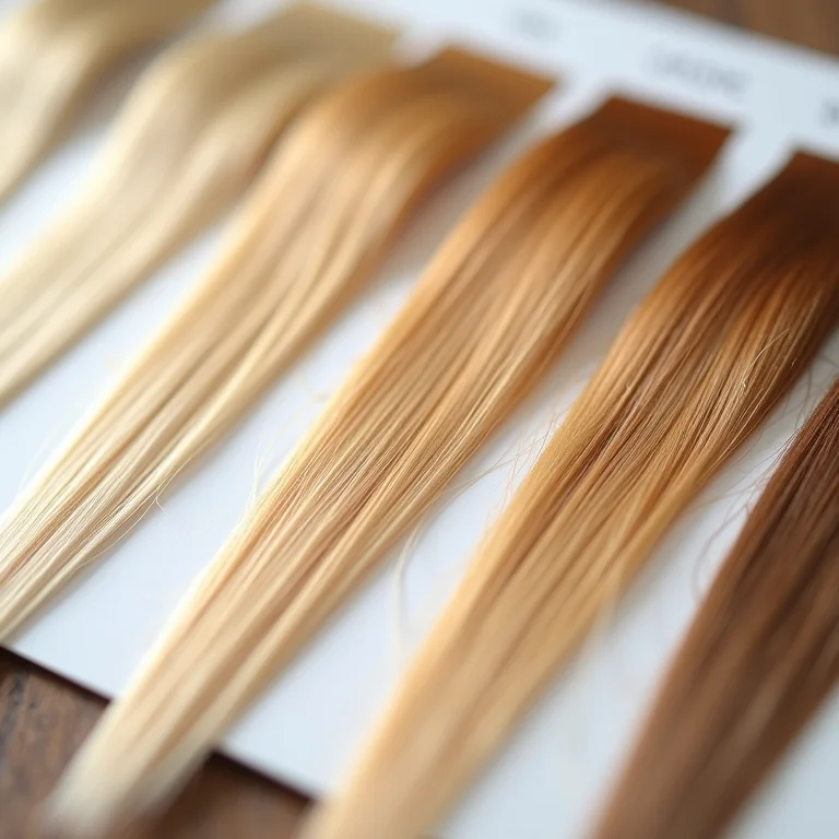 Paleta de cores de cabelo loiro para diferentes tons de pele