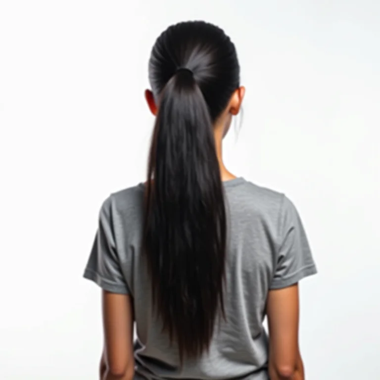 Penteado rabo de cavalo com textura em cabelo liso