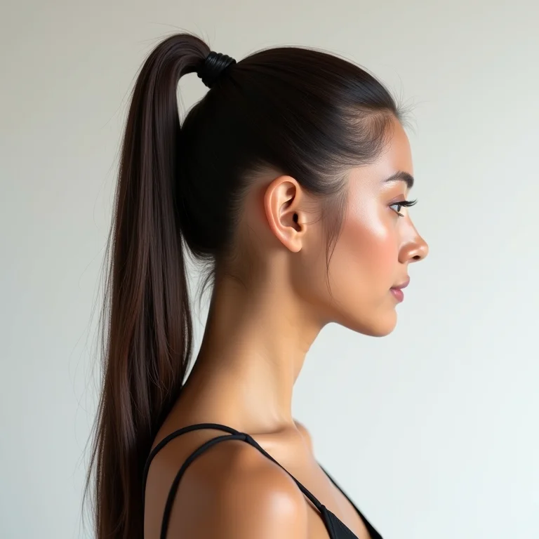 Penteado rabo de cavalo elegante para casamento